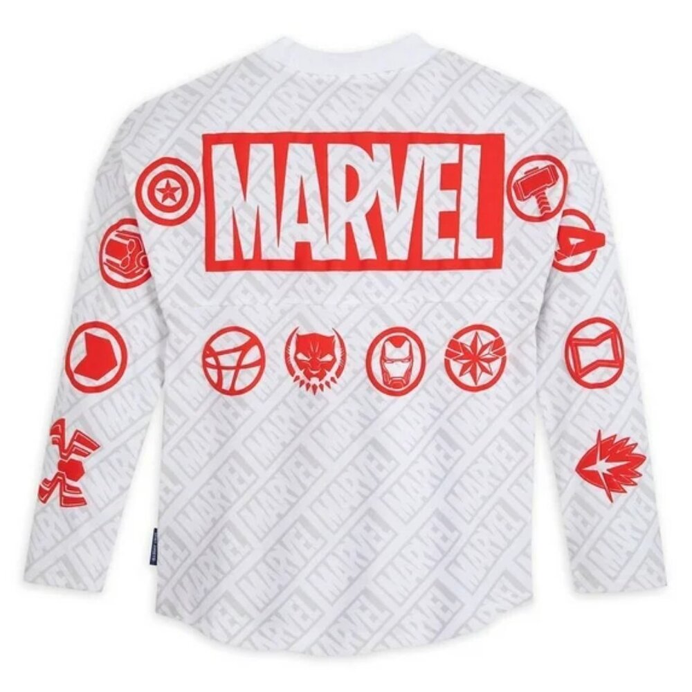 Disney Marvel Comics XL Spirit Jersey White Gray Red Adult NWT